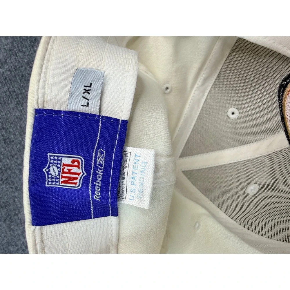 Reebok San Francisco 49ers Hat Mens L/XL Cream‎ Fitted NFL Football Cap 49ers SF